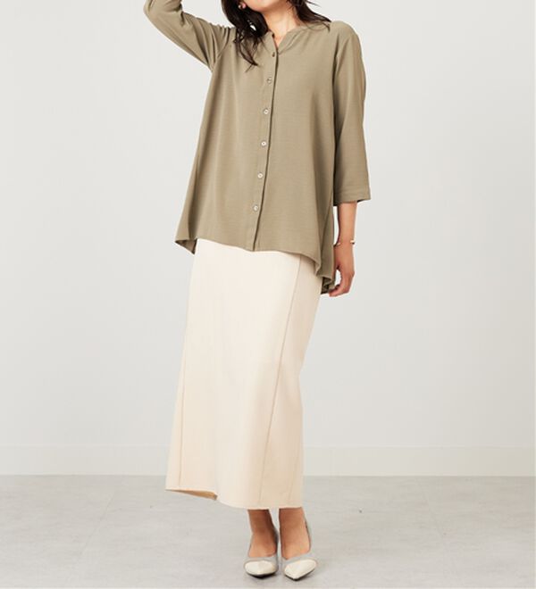 BELLUNA（ベルーナ）の「【新色追加】機能付！バックプリーツチュニック（チュニック）」｜詳細画像