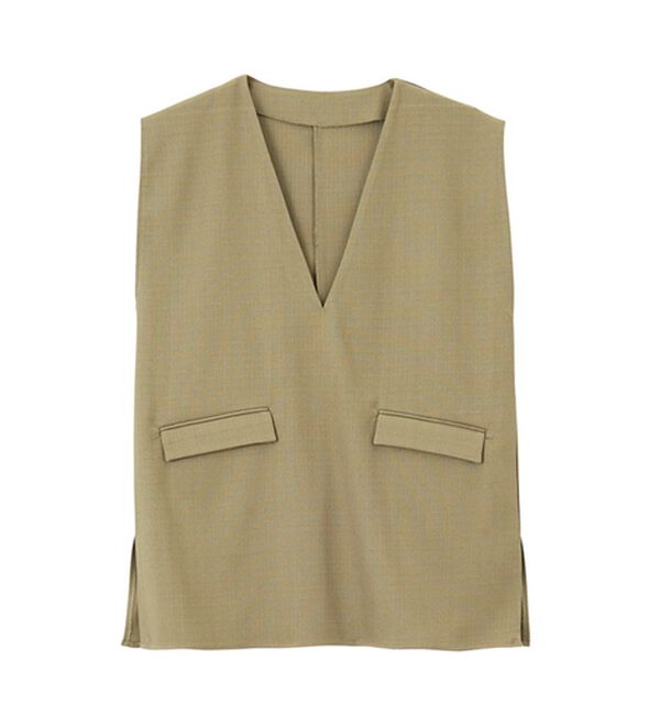 GeeRA（ジーラ）の「リネンライクスラブプルオーバーベスト（ベスト）」｜詳細画像