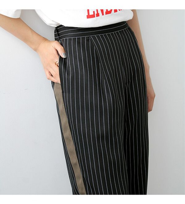 GeeRA（ジーラ）の「サイドライン裾スリットパンツ（フルレングスパンツ）」｜詳細画像