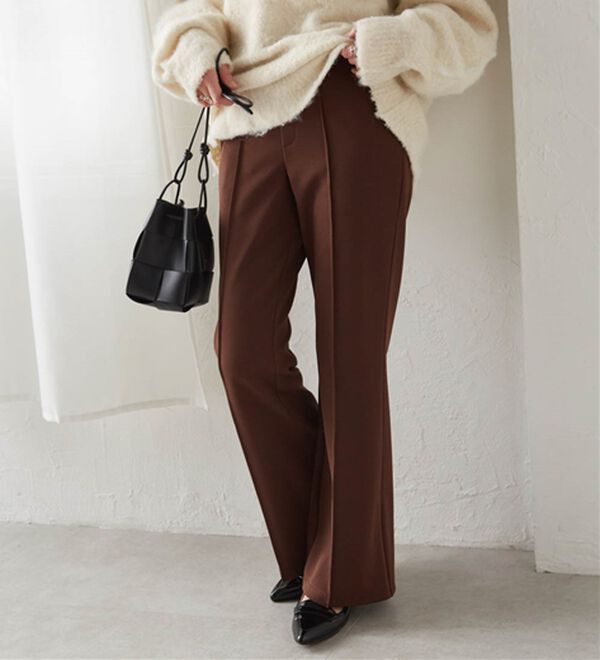 RANAN（ラナン）の「美脚見えツイルフレアーパンツ（フルレングスパンツ）」｜詳細画像