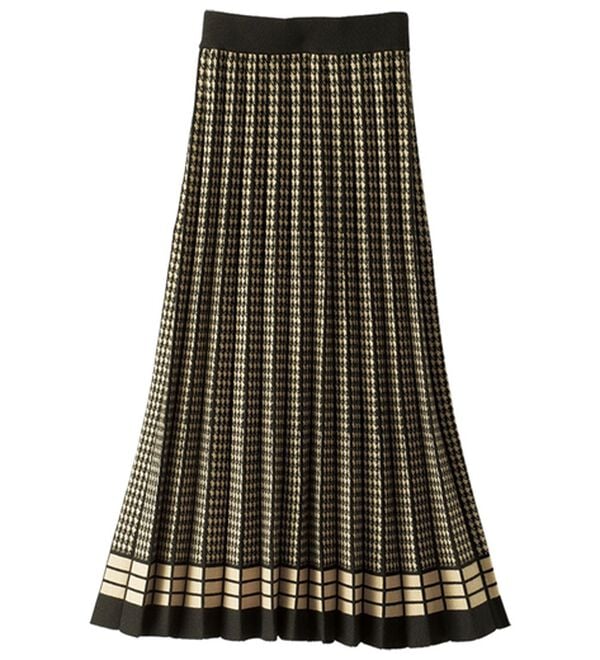 BELLUNA（ベルーナ）の「ジャカードニットプリーツスカート（ロングスカート）」｜詳細画像
