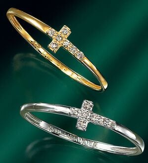 ルフラン（ルフラン）の「１８金・プラチナクロスパヴェダイヤリング（リング）」｜詳細画像