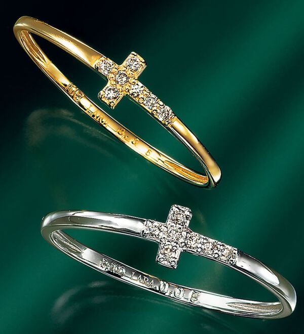 ルフラン（ルフラン）の「１８金・プラチナクロスパヴェダイヤリング（リング）」｜詳細画像