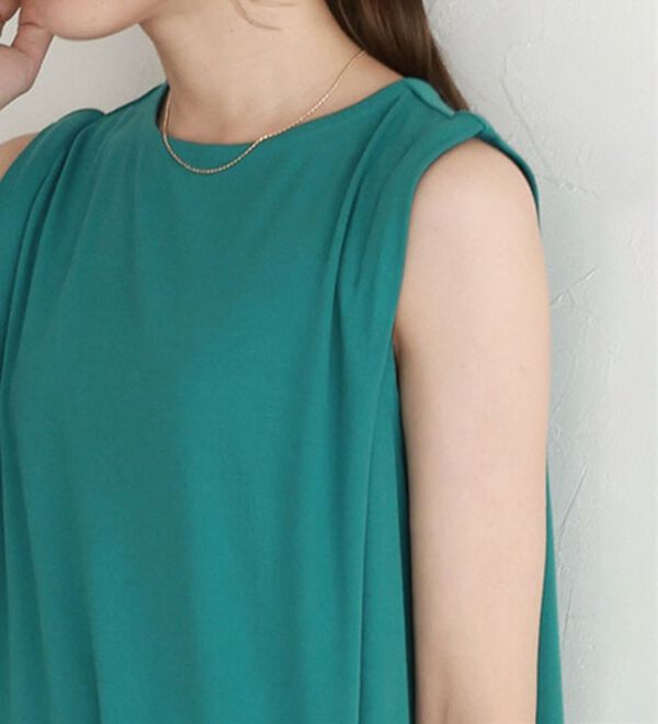 Pierrot（ピエロ）の「タックスリーブロングワンピース（ロングワンピース）」｜詳細画像