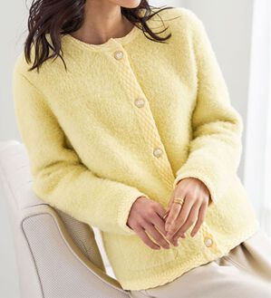 BELLUNA（ベルーナ）の「シャギーニット素材編地使いカーディガン（ニットカーディガン）」｜詳細画像