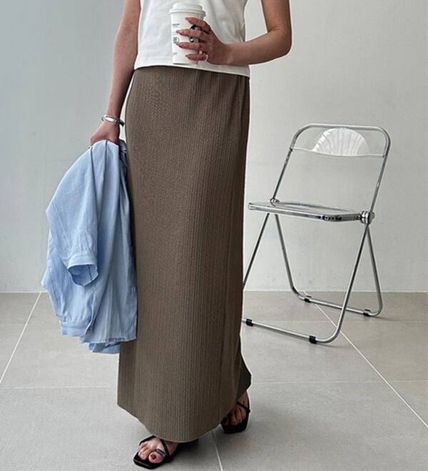 GeeRA（ジーラ）の「セルフカット美脚魅せタイトスカート（ロングスカート）」｜詳細画像