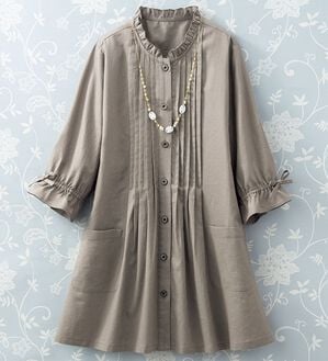 ルフラン（ルフラン）の「綿麻ピンタックチュニック＜ロイサ＞（チュニック）」｜詳細画像