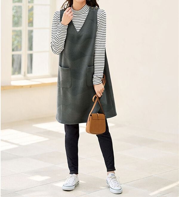 BELLUNA（ベルーナ）の「綿混リブハイネックプルオーバー（カットソー）」｜詳細画像