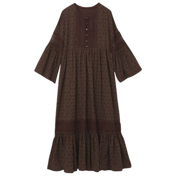 RANAN（ラナン）の「綿レース刺しゅうワンピース（その他ワンピース）」｜詳細画像