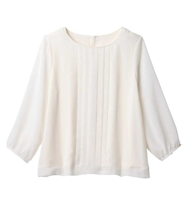 Viola e Viola（ヴィオラ エ ヴィオラ）の「タックデザインシフォンブラウス（ブラウス）」｜詳細画像