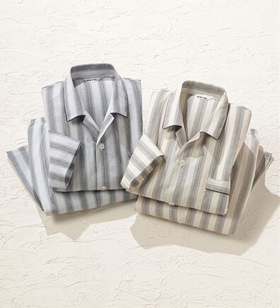 「【２着組】日本製綿１００％播州しじらパジャマ（メンズルームウェア）」