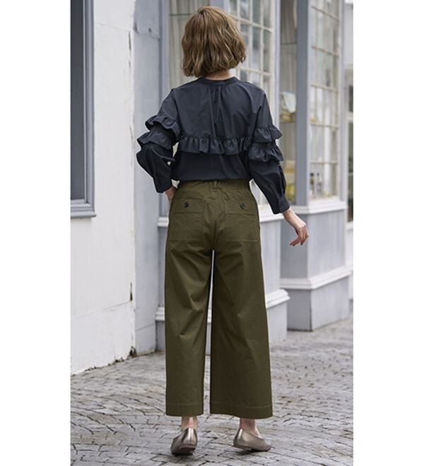 BELLUNA（ベルーナ）の「はっ水綿混ベイカーパンツ（フルレングスパンツ）」｜詳細画像