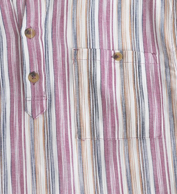 「ざっくり木綿のゆったりリラックスシャツ（メンズシャツ）」｜詳細画像