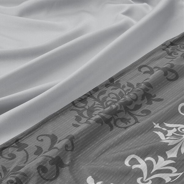 iellio（イエリオ）の「お買得カーテンセット（柄レース）＜４枚組・洗える・３級遮光・新生活・一人暮らし・引っ越し・模様替え・リーフ柄・ミモザ柄＞（ドレープカーテン）」｜詳細画像