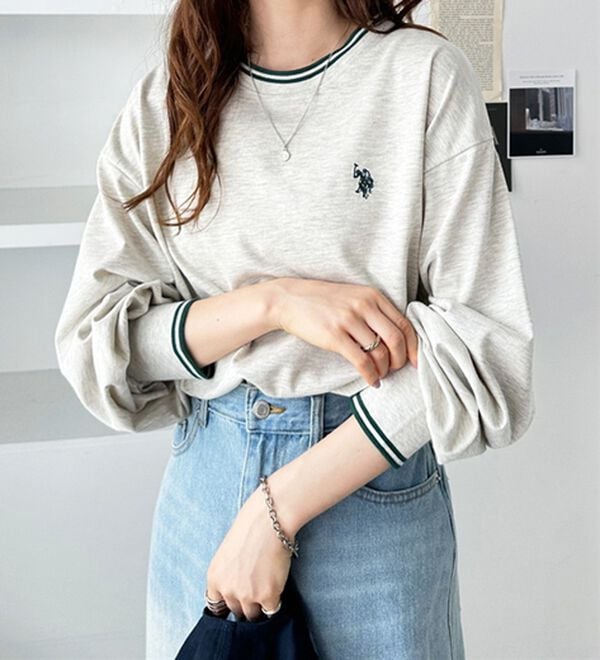 GeeRA（ジーラ）の「【Ｕ．Ｓ．　ＰＯＬＯ　ＡＳＳＮ．】配色ラインロンＴ（カットソー）」｜詳細画像
