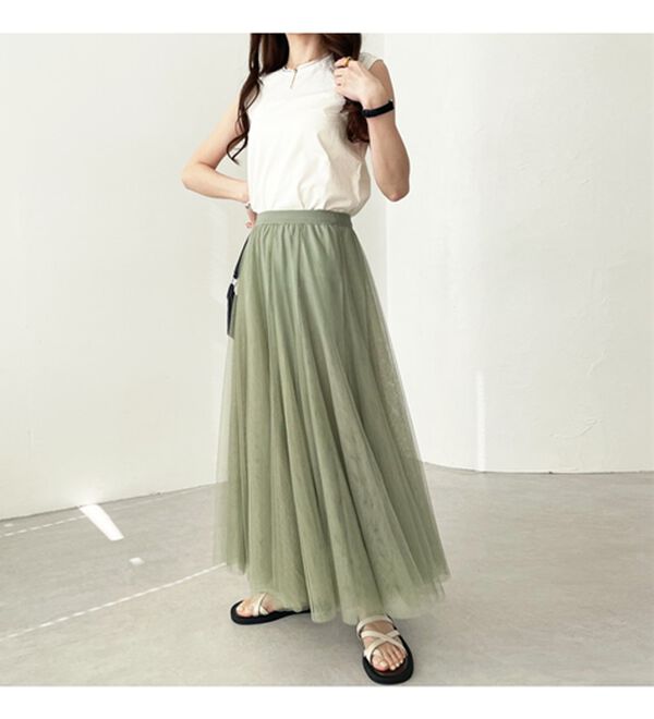 GeeRA（ジーラ）の「フレアーチュールロングスカート（ロングスカート）」｜詳細画像