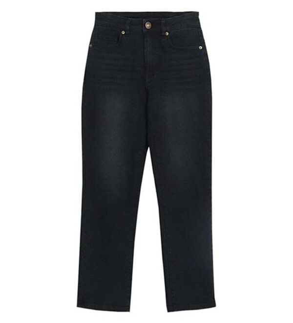 Pierrot（ピエロ）の「【ストレッチ素材】大人のためのゆるテーパードデニムパンツ（フルレングスパンツ）」｜詳細画像