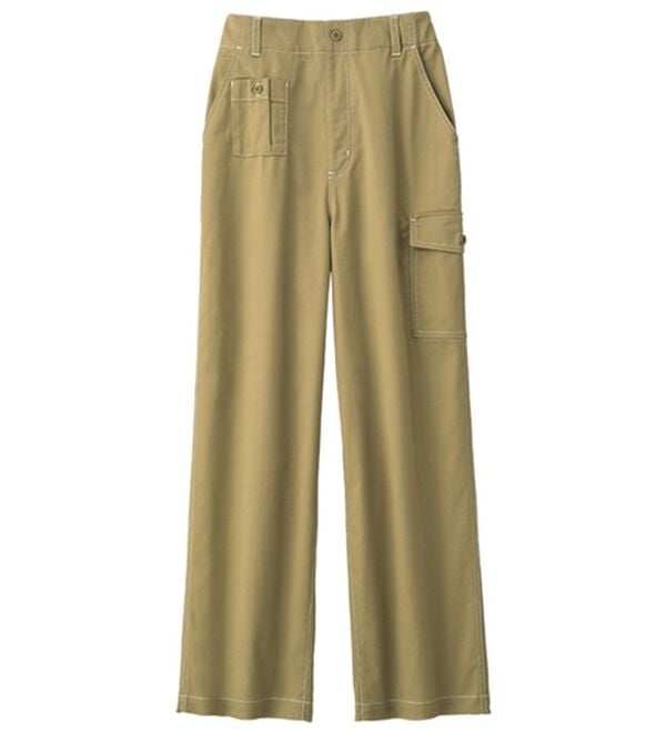 ルフラン（ルフラン）の「柔らか楽ちん！ポケットデザインパンツ（フルレングスパンツ）」｜ベージュ