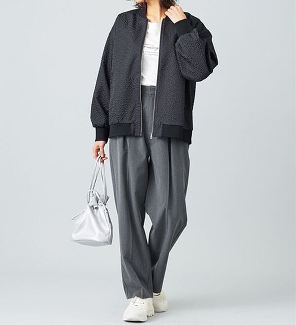 BELLUNA（ベルーナ）の「【Lagrilua】ふくれジャカードブルゾンジャケット（ブルゾン）」｜詳細画像