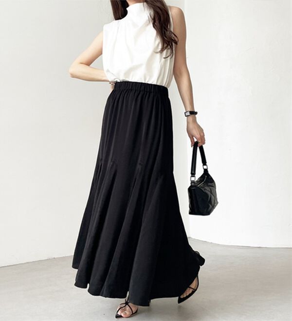 GeeRA（ジーラ）の「切替フレアーロングスカート（ロングスカート）」｜詳細画像