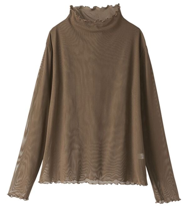 BELLUNA（ベルーナ）の「《重ねて楽しむ！》シアー素材ボトルネックプルオーバー（カットソー）」｜詳細画像