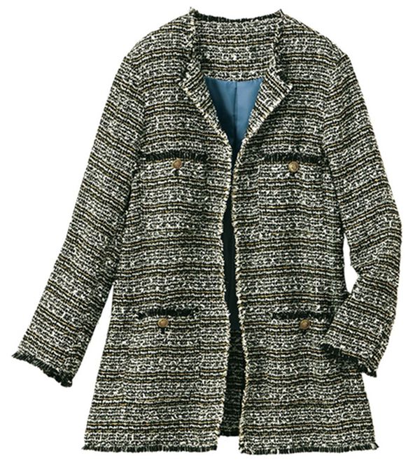 VINNO（ヴィノ）の「＜日本製生地＞ツイードジャケット（その他ジャケット）」｜詳細画像