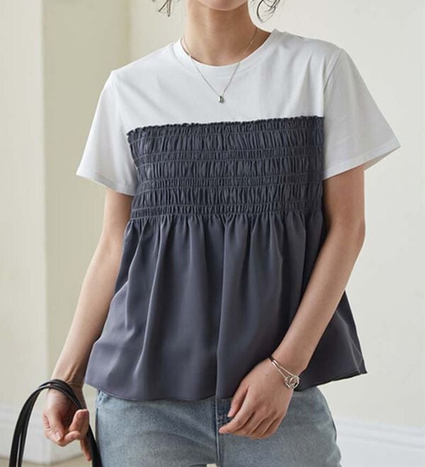 RANAN（ラナン）の「ひんやり！ビスチェ重ね着風Ｔシャツ（カットソー）」｜詳細画像