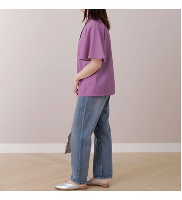 BELLUNA（ベルーナ）の「サッカー素材袖デザインブラウス（ブラウス）」｜詳細画像