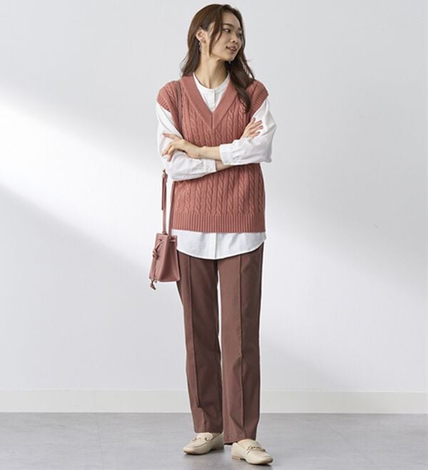 BELLUNA（ベルーナ）の「綿混ハイパー美脚ストレッチチノパンツ（フルレングスパンツ）」｜詳細画像