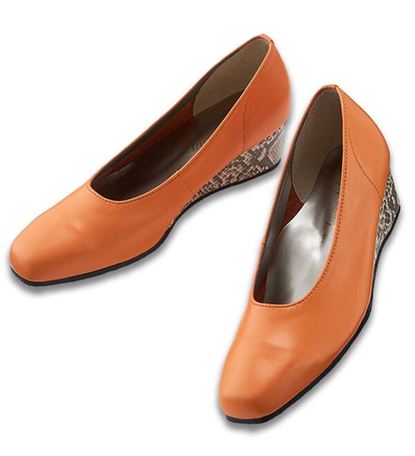 4E牛革お洒落ウェッジパンプス - ベルーナ【公式】