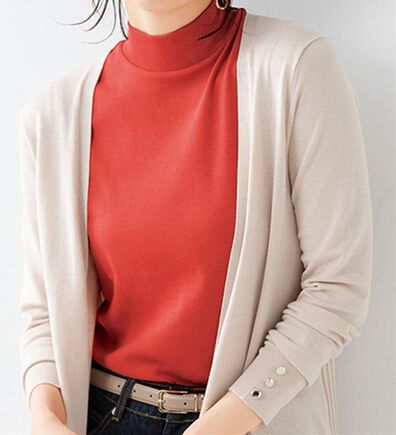 LAVIENNE（ラヴィエンヌ）の「【医師オススメ】ＵＶカット綿１００％スリーブレスハイネックプルオーバー＜カラフルコットン＞（肌着・インナーウェア）」