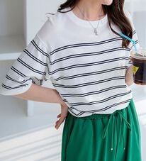 BELLUNA（ベルーナ）の「【接触冷感！】シャリ冷や高見えニットＴ（ニット・セーター）」