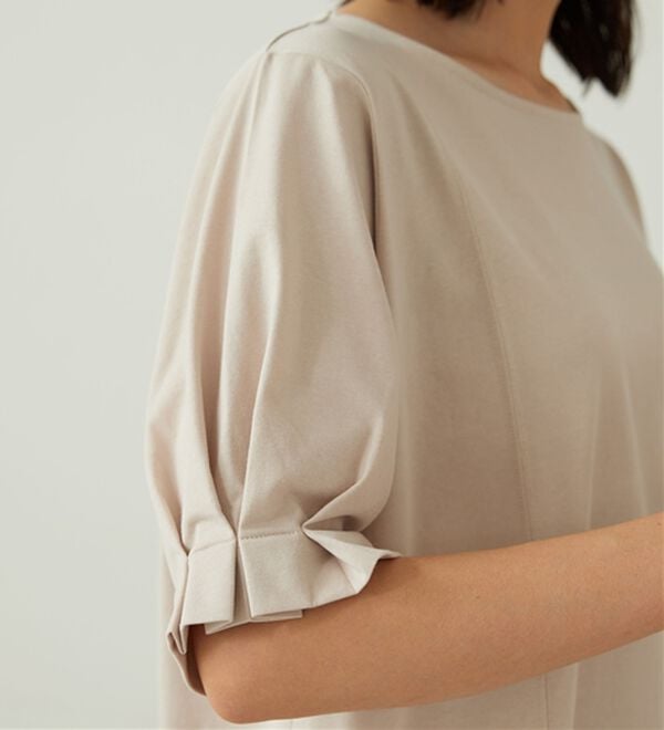 BELLUNA（ベルーナ）の「ヒンヤリ！袖タックデザインプルオーバー（カットソー）」｜詳細画像
