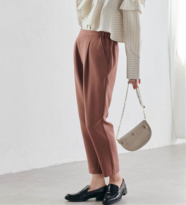 RANAN（ラナン）の「【選べる股下】ひんやり美脚シルエットタックパンツ（フルレングスパンツ）」｜詳細画像