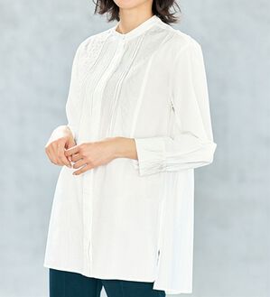 VINNO（ヴィノ）の「キルト風デザイン切替ブラウス（ブラウス）」｜詳細画像