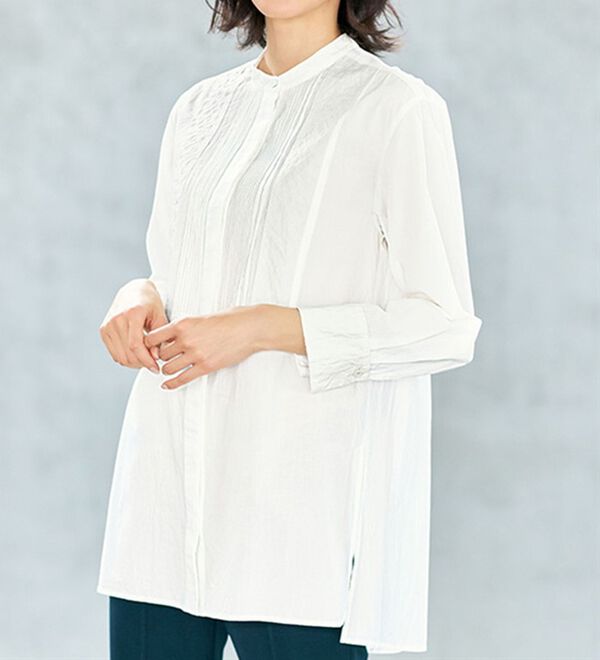 VINNO（ヴィノ）の「キルト風デザイン切替ブラウス（ブラウス）」｜詳細画像