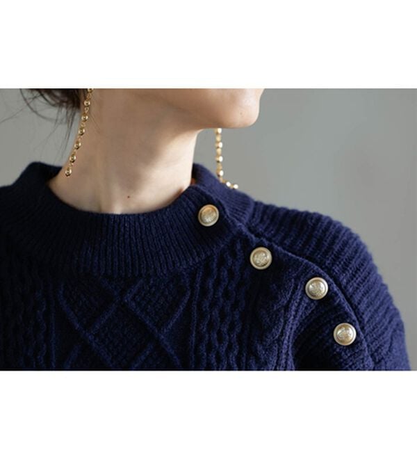 RANAN（ラナン）の「メタルボタンケーブルニット（ニット・セーター）」｜詳細画像