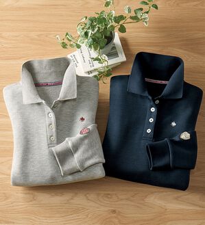 BELLUNA（ベルーナ）の「【２枚組】【ＰＯＬＯ　ＢＣＳ】裏起毛かのこポロシャツ（ポロシャツ）」｜詳細画像