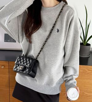 GeeRA（ジーラ）の「【U.S. POLO ASSN.】表ピーチ裏起毛スウェット（トレーナー・スウェット）」｜杢グレー