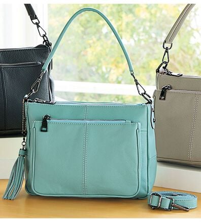 BELLUNA（ベルーナ）の「ポケットデザイン牛革多収納２ＷＡＹバッグ（ハンドバッグ）」