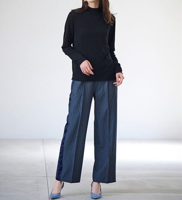 RANAN（ラナン）の「前後２ＷＡＹ！メロウ使いニットソーフリルプルオーバー（カットソー）」｜詳細画像