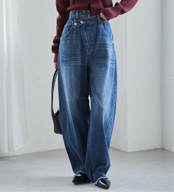 RANAN（ラナン）の「クロスウエストカーブデニム（フルレングスパンツ）」｜詳細画像