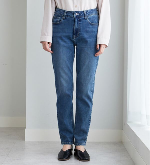 BELLUNA（ベルーナ）の「やわらかストレッチデニム素材スリムパンツ（フルレングスパンツ）」｜詳細画像