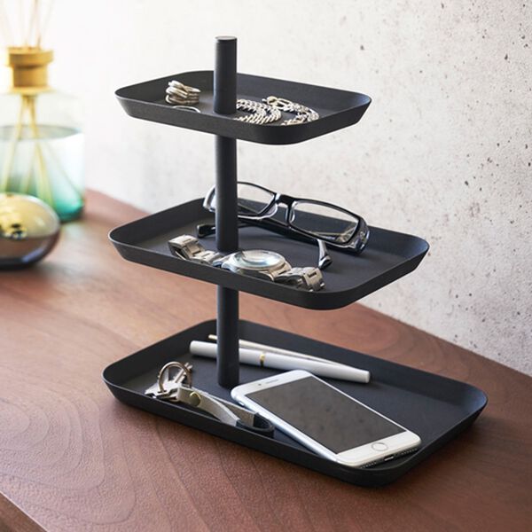 iellio（イエリオ）の「タワー　アクセサリー３段トレー＜ｔｏｗｅｒ山崎実業＞（その他日用品・趣味雑貨）」｜詳細画像