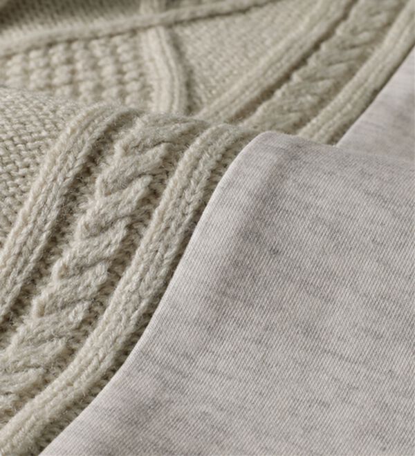 BELLUNA（ベルーナ）の「ケーブル柄ニット切替プルオーバー（カットソー）」｜詳細画像
