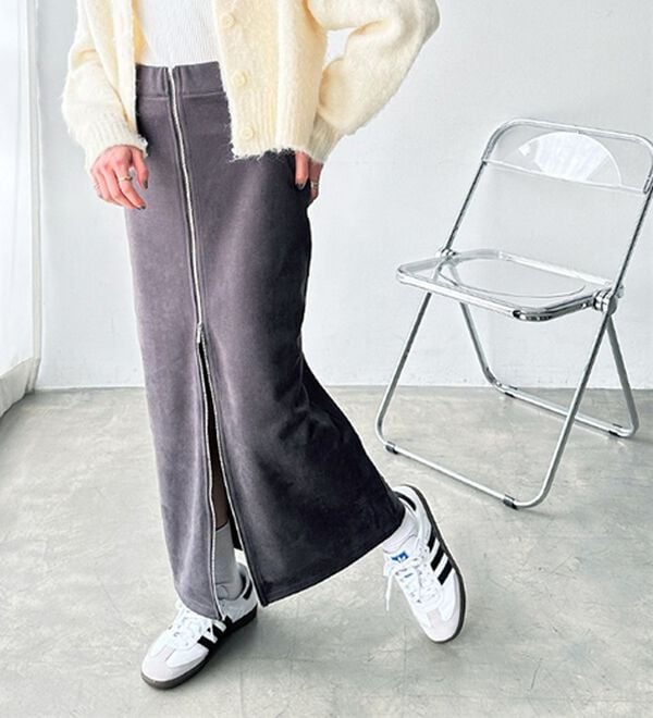 GeeRA（ジーラ）の「オープンファスナーストレートスカート（ロングスカート）」｜詳細画像