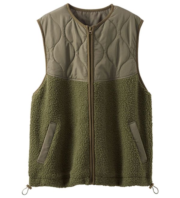 BELLUNA（ベルーナ）の「＜＆ｃｏｃｏｃｈｉ＞ボア切替中わたベスト（ベスト）」｜詳細画像