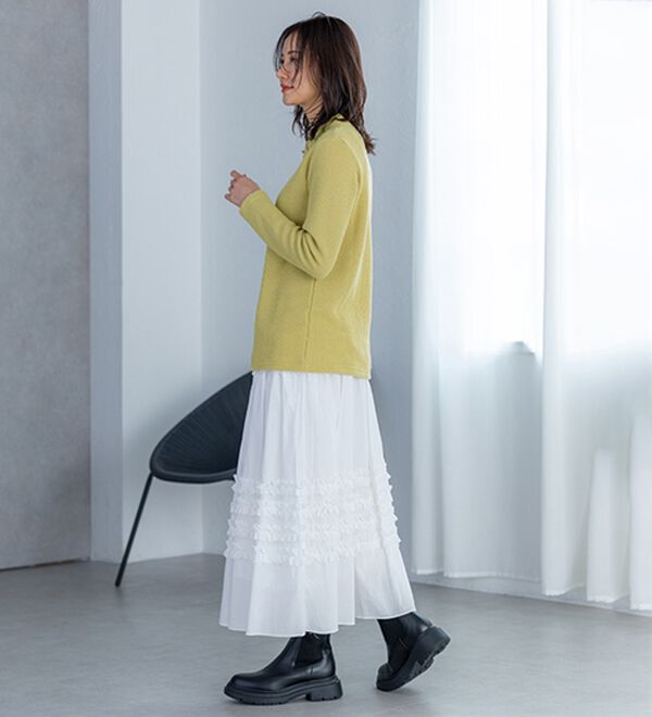 BELLUNA（ベルーナ）の「【静電気防止】ニットが苦手な方にも優しいプルオーバー（カットソー）」｜詳細画像