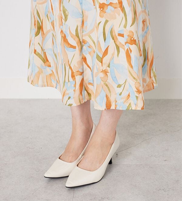 BELLUNA（ベルーナ）の「艶やかプリント切替フレアースカート（ロングスカート）」｜詳細画像