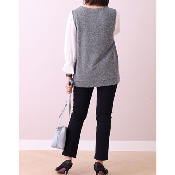 BELLUNA（ベルーナ）の「ツイード調素材レイヤード風プルオーバー（チュニック）」｜詳細画像